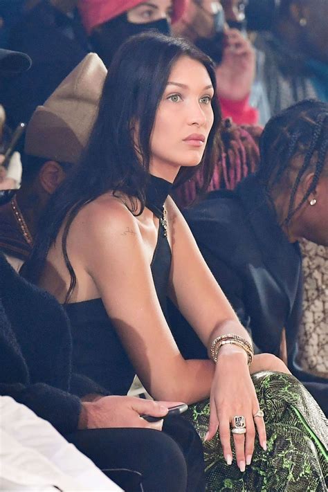 bella hadid yellow eyeliner dior homme|Bella Hadid's Dior Homme Look at Paris Fashion .